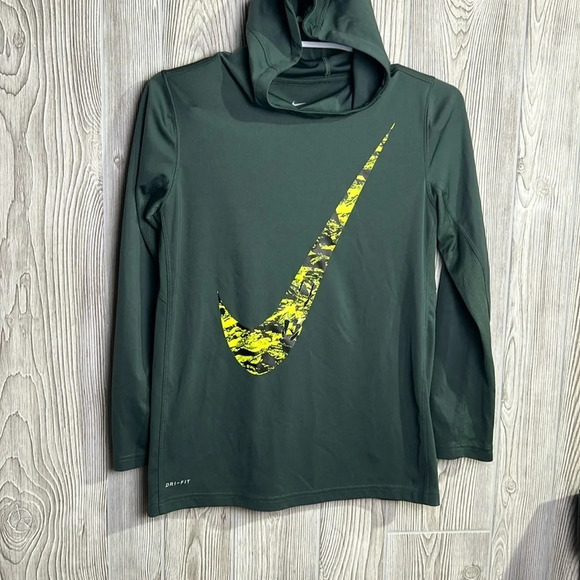 Youth Nike Dri-Fit hoodie green size large - Picture 1 of 6
